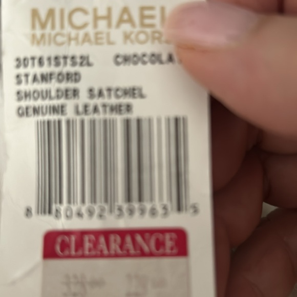 Vintage Michael Kors, leather chocolate brown with gold studs comes with duster - Picture 2 of 9